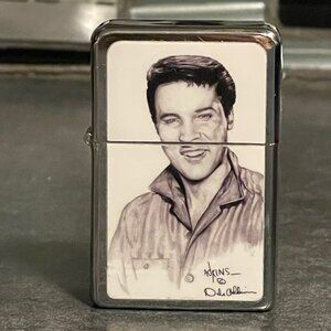 Elvis Presley Dale Adkins Portrait on Victor Brand Lighter -New Never Used